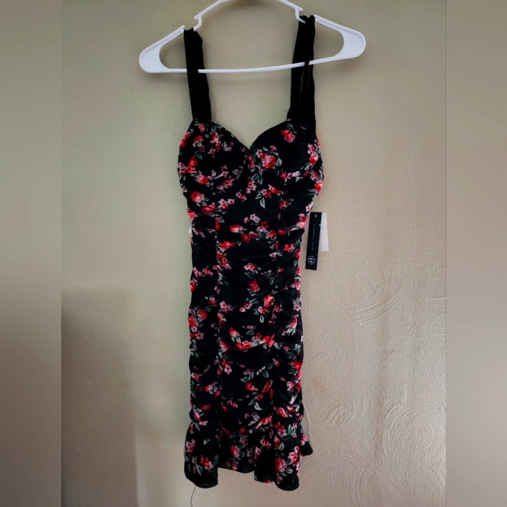 Floral Black Dress Nwt